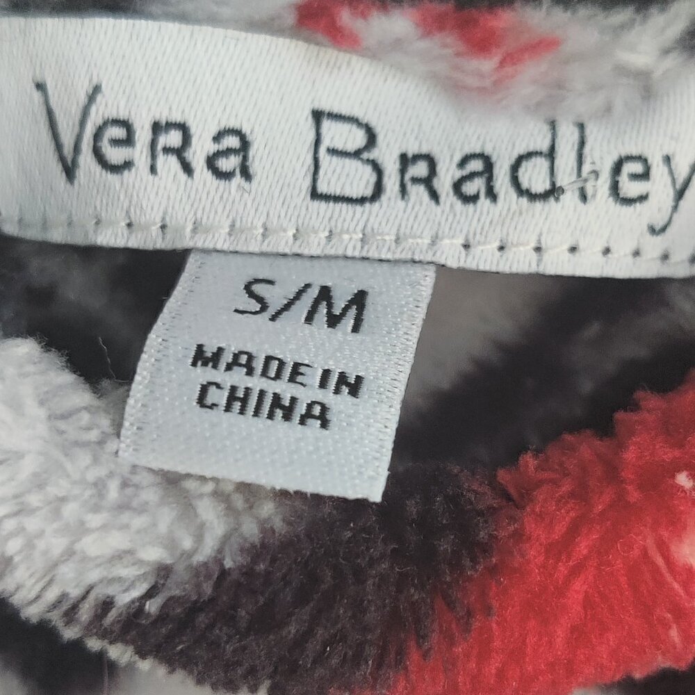Vera Bradley Penguin Bathrobe Sz S-M Soft with Fleece on collar & hood, no tie - Picture 6 of 12
